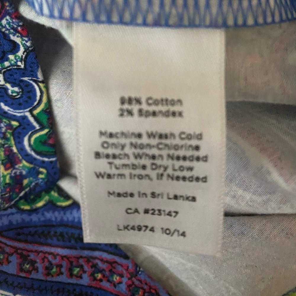 Talbots Boho Chic A-Line Mini Skirt in Blue/Purple Paisley 4P - Picture 6 of 7